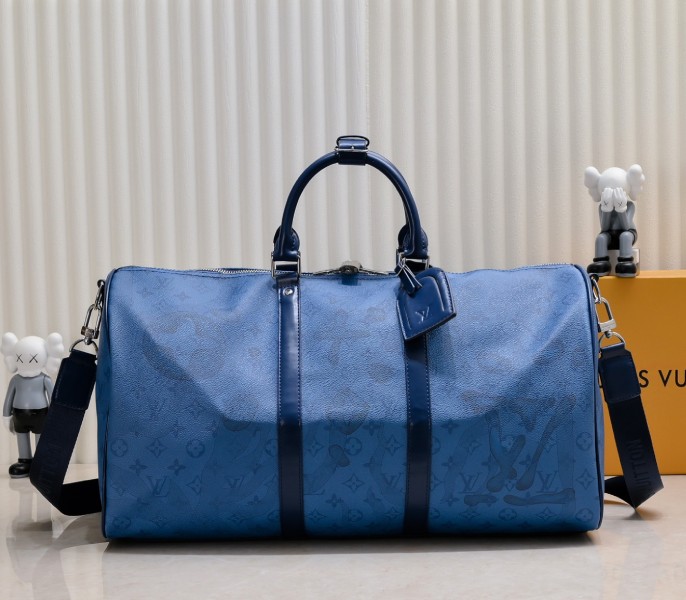 Keepall Bandouliere 50 In Navy River Blue