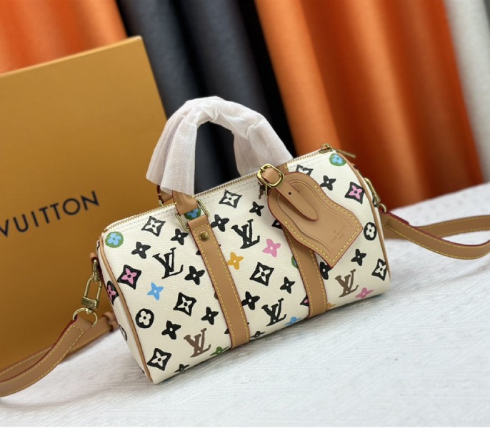 Louis Vuitton Monogram Craggy Keepall Travel 25 Bag In Vanilla
