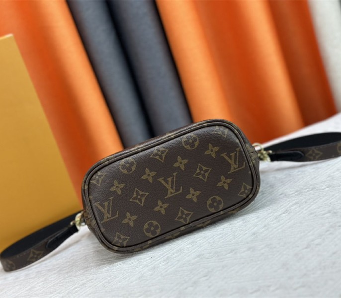 Louis Vuitton Neverfull Bandouliere Inside Out BB Tote In Monogram Canvas And Black Leather
