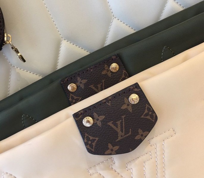 Louis Vuitton Econyl Regenerated Nylon Maxi Multi Pochette Accessoires In Khaki And Beige