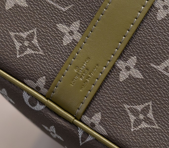 Monogram Gradient Canvas Keepall Bandouliere 45 In Khaki Green