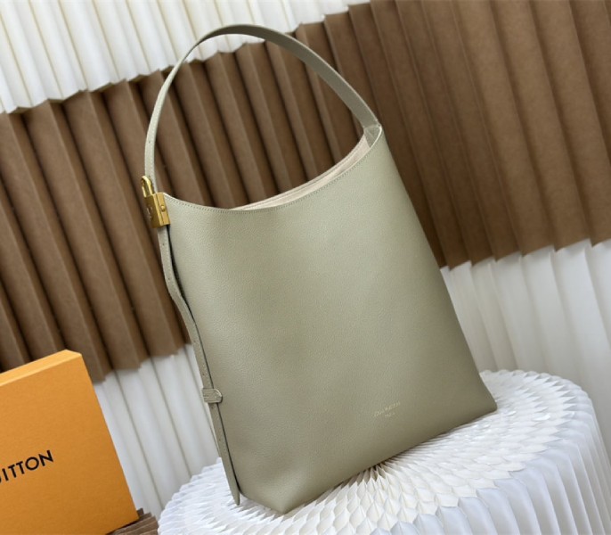 Louis Vuitton Low Key MM Hobo In Limestone Gray
