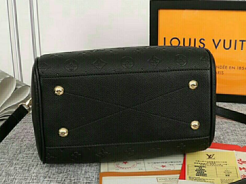 Louis Vuitton Monogram Empreinte Speedy Bandouliere 25 Handbag In Black