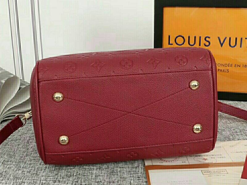 Louis Vuitton Monogram Empreinte Speedy Bandouliere 25 Handbag In Bordeaux