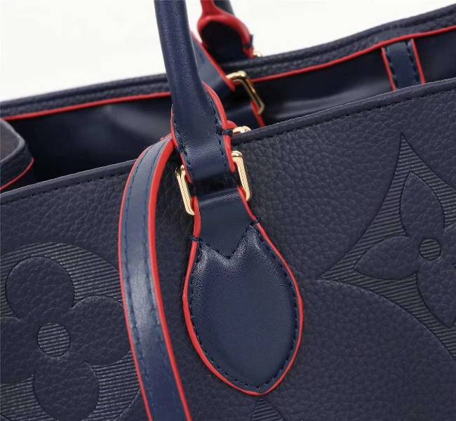 Louis Vuitton Monogram Empreinte Giant Onthego GM Tote In Navy Blue