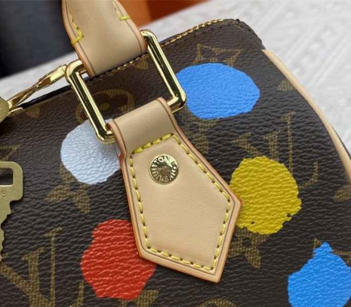 Louis Vuitton X YK Monogram Canvas Speedy 20 Handbag With Textile Strap In Style 1