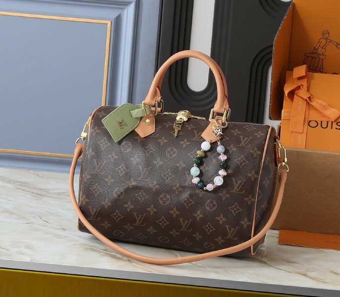 Monogram Canvas Speedy Soft 30 Lucky