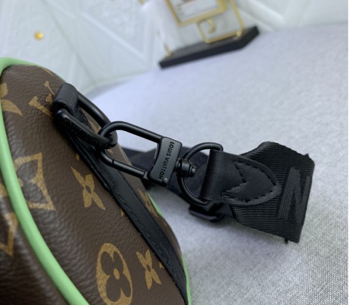 Louis Vuitton Monogram Macassar Canvas Keepall Bandouliere 25 In Minty Green