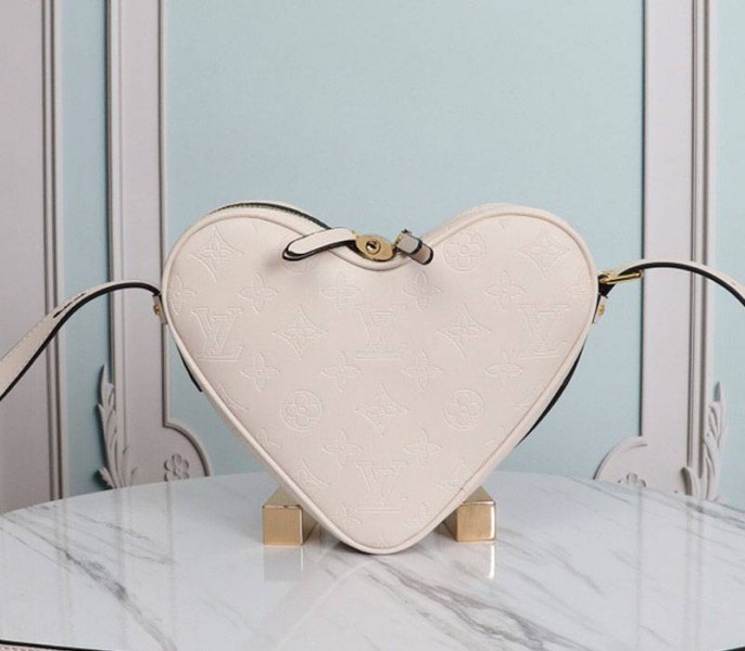 Louis Vuitton Monogram Empreinte Game On Coeur Bag In Cream