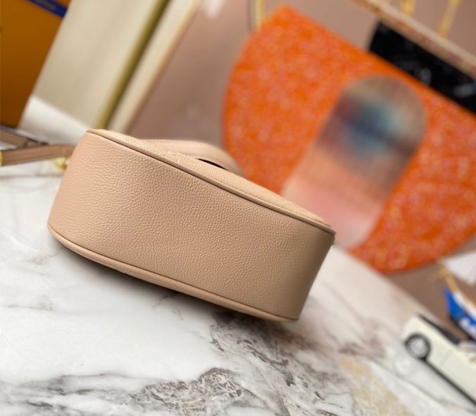 Louis Vuitton Monogram Empreinte Leather Bagatelle Mini Hobo In Beige