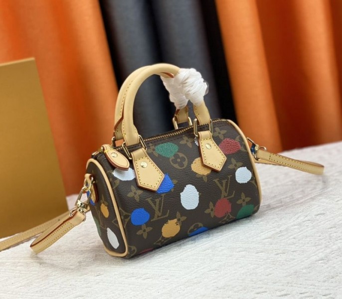 Louis Vuitton X YK Monogram Canvas Nano Speedy Handbag