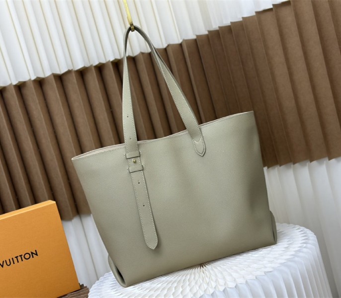 Louis Vuitton Low Key Cabas MM Bag In Limestone Gray