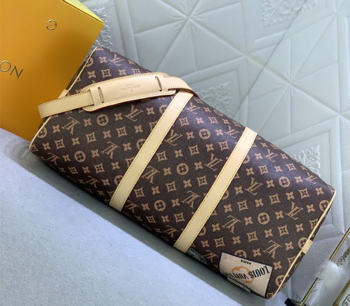 Louis Vuitton Flight Mode Monogram Canvas Keepall Bandouliere 45 Travel Bag
