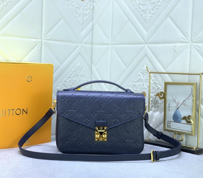 Monogram Empreinte Leather Metis In Navy Blue