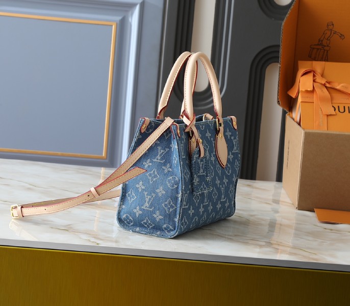 Monogram Denim OnTheGo PM In Blue