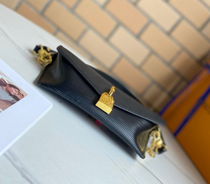 Louis Vuitton Epi Leather Padlock On Strap Bag In Black