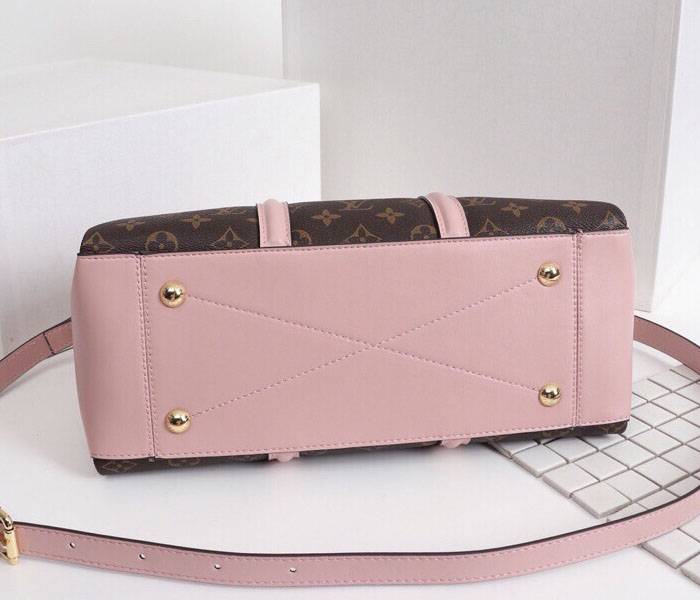 Louis Vuitton Monogram Canvas Soufflot MM Bag In Peach