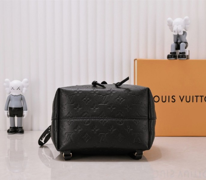 Louis Vuitton Monogram Empreinte Leather Montsouris PM Backpack In Black