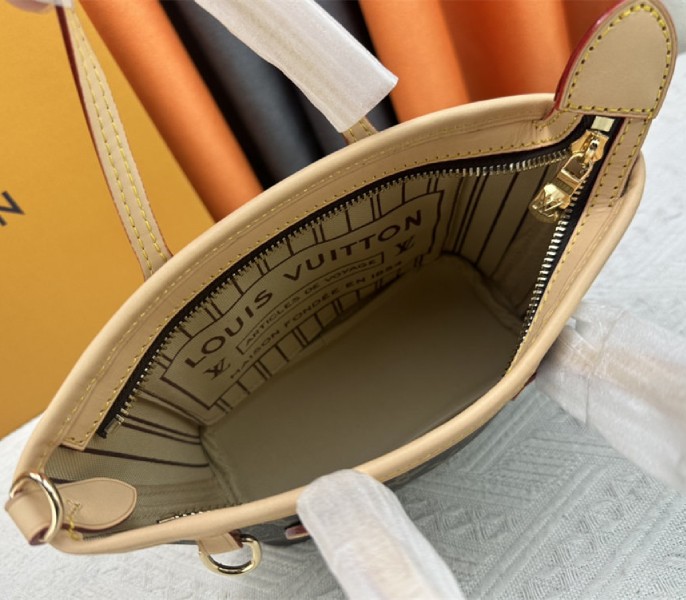 Louis Vuitton Monogram Canvas Neverfull BB Tote In Beige