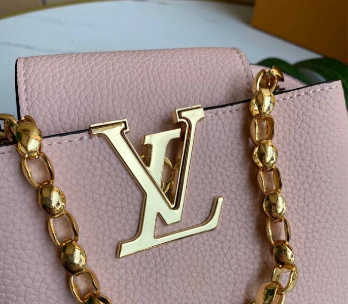 Louis Vuitton Capucines Mini Chain Bag In Pink