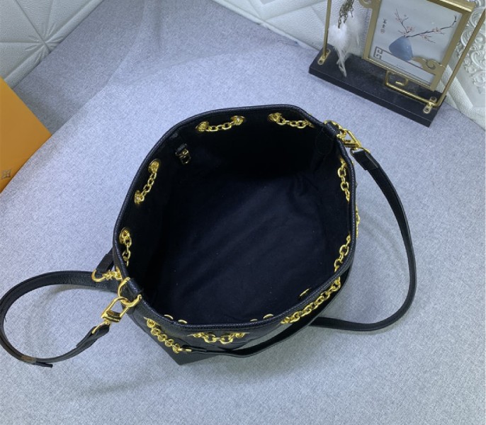Louis Vuitton Monogram Empreinte Leather Bundle Bag In Black