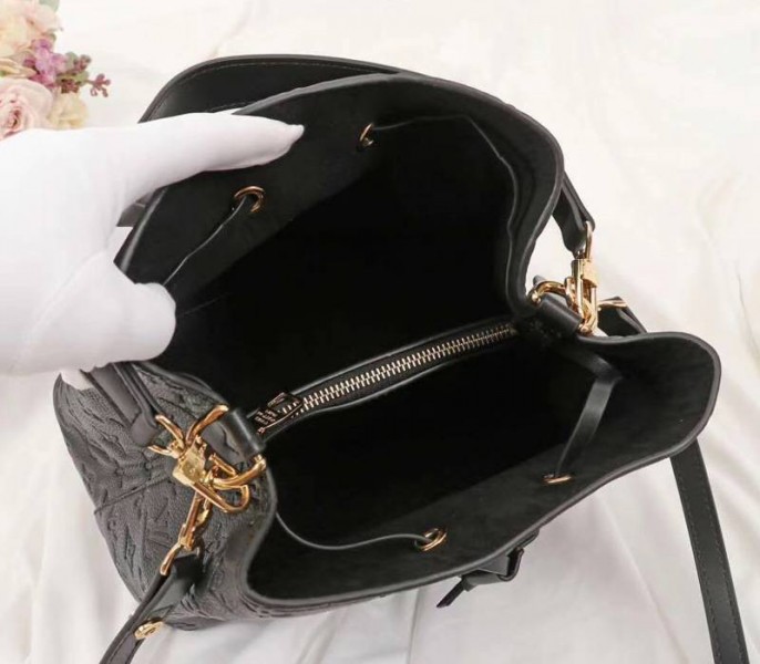 Louis Vuitton Monogram Empreinte NeoNoe MM Bag In Black
