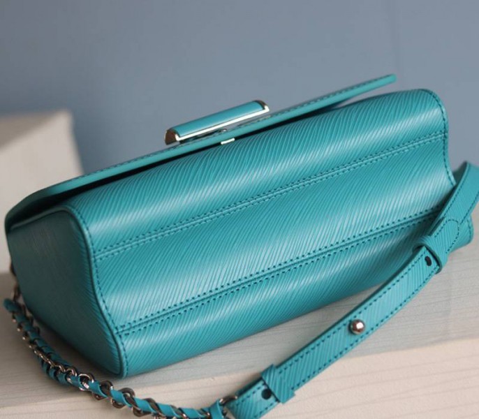 Louis Vuitton Epi Leather Twist MM Bag In Celestial Blue