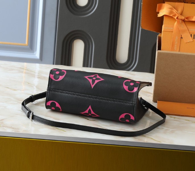 Monogram Empreinte OnTheGo PM Tote In Black And Magenta Pink