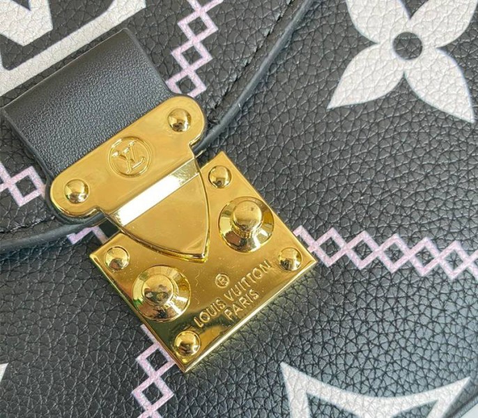 Louis Vuitton Spring 2022 Monogram Empreinte Pochette Metis Handbag In Black
