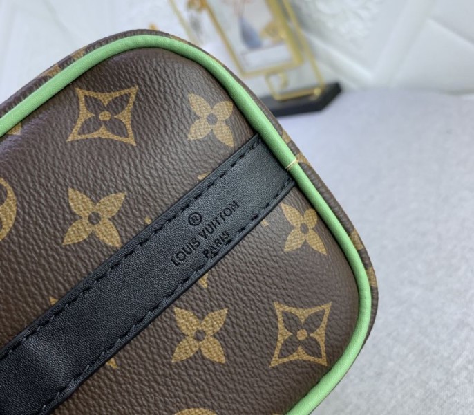 Louis Vuitton Monogram Macassar Canvas Keepall Bandouliere 25 In Minty Green