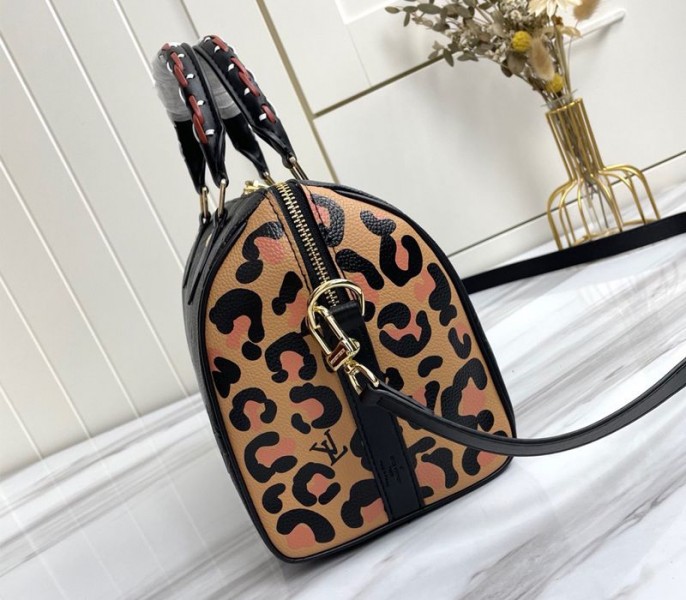 Louis Vuitton Monogram Empreinte Wild At Heart Speedy 25 Bandouliere Handbag In Black