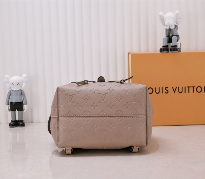 Louis Vuitton Monogram Empreinte Leather Montsouris PM Backpack In Tourterelle Gray