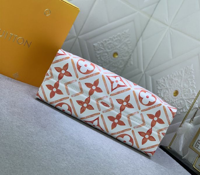 Louis Vuitton LV By The Pool Monogram Tiles Canvas Onthego MM Tote In Coral