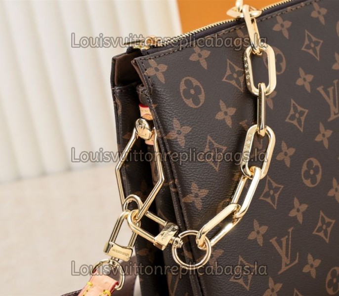 Louis Vuitton Monogram Canvas Coussin MM Bag With Jacquard Strap