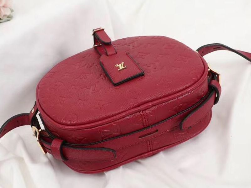 Louis Vuitton Monogram Empreinte Boite Chapeau Souple MM Bag In Red