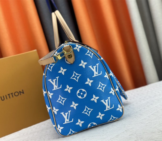 Louis Vuitton Speedy P9 Bandouliere 50 Bag In Blue
