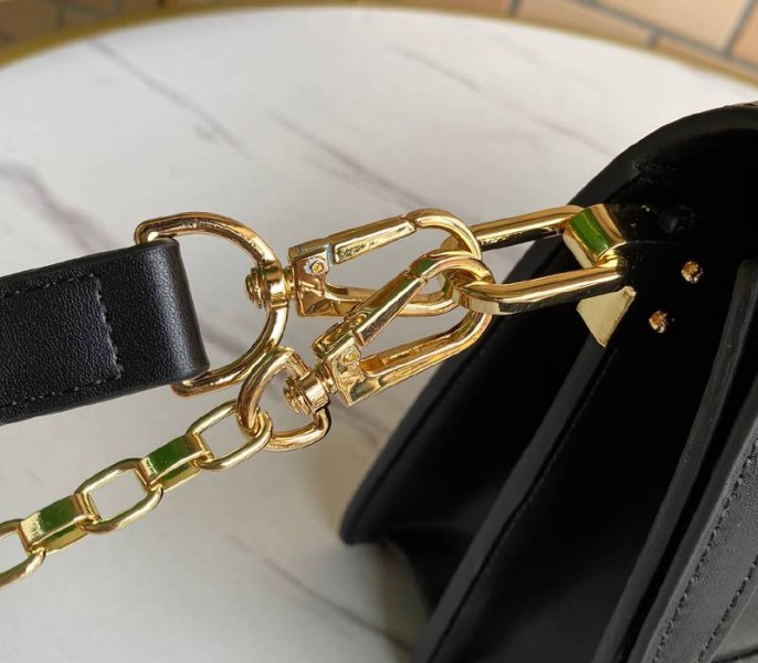 Louis Vuitton Dauphine Lugano MM Bag In Black