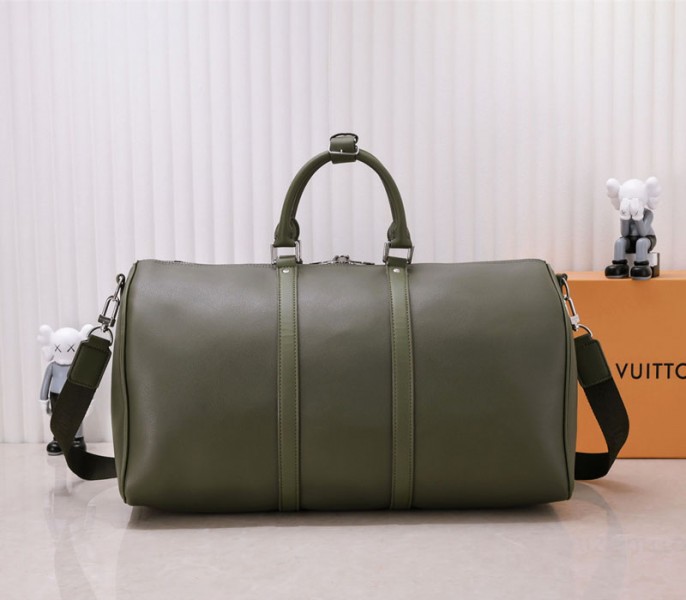 Louis Vuitton Aerogram Keepall Bandouliere 50 Travel Bag In Khaki