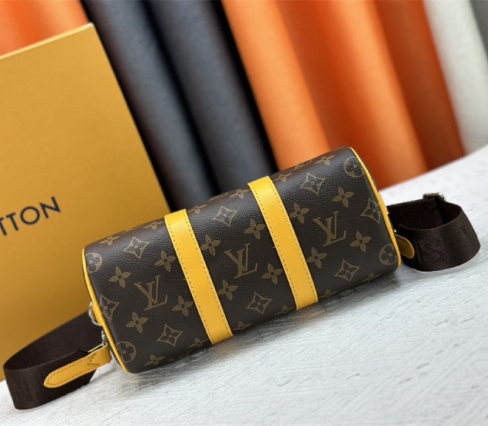 Louis Vuitton Monogram Macassar Canvas Keepall Bandouliere 25 In Safran Yellow