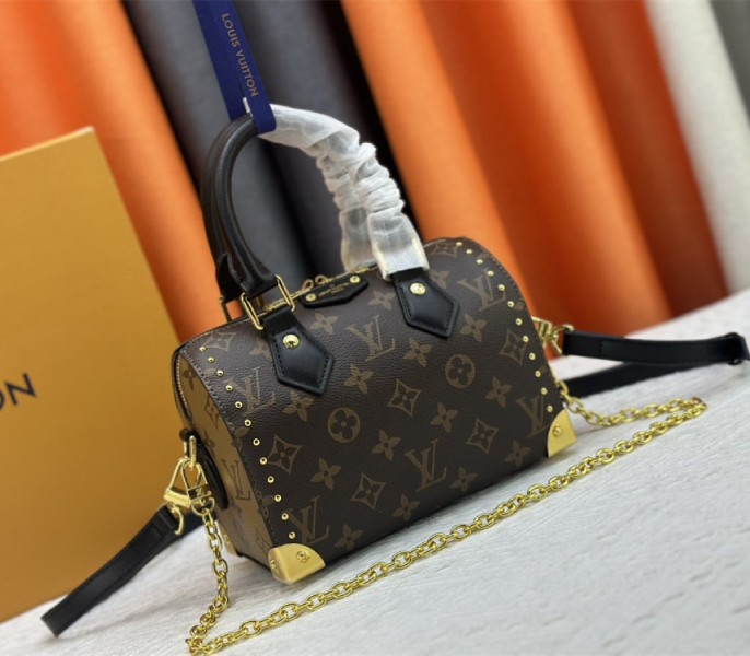 Louis Vuitton Monogram Canvas Cruise 2025 Speedy 20 Trunk Bag In Black