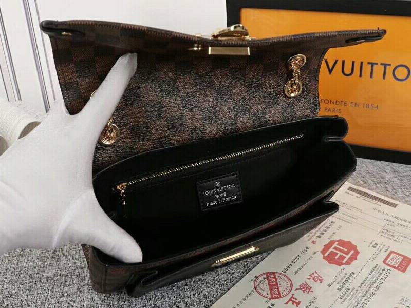 Louis Vuitton Damier Ebene Canvas Vavin PM Bag In Black