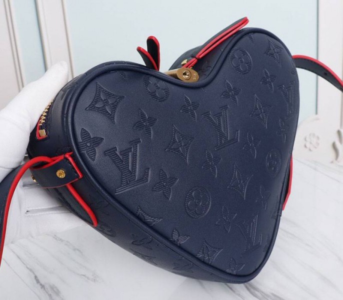 Louis Vuitton Monogram Empreinte Game On Coeur Bag In Navy Blue