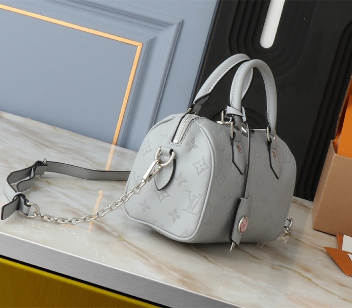 Louis Vuitton Other Leathers Speedy Bandouliere 20 Handbag In Washed Blue