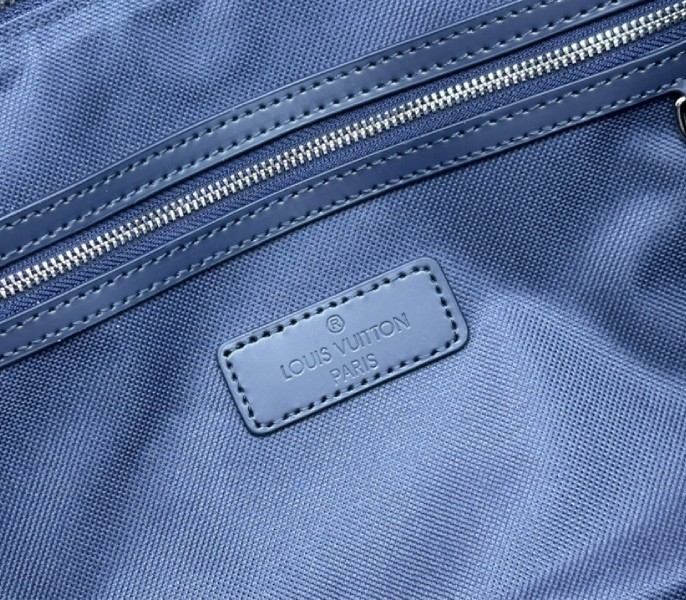 Louis Vuitton Monogram Gradient Canvas Keepall Bandouliere 55 In Navy Blue