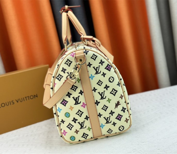 Louis Vuitton Monogram Craggy Keepall Travel 50 Bag In Vanilla