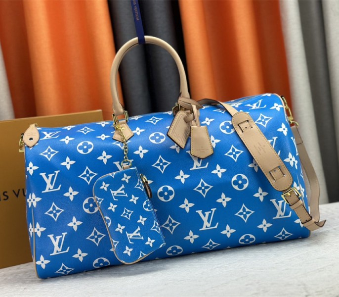 Louis Vuitton Speedy P9 Bandouliere 50 Bag In Blue