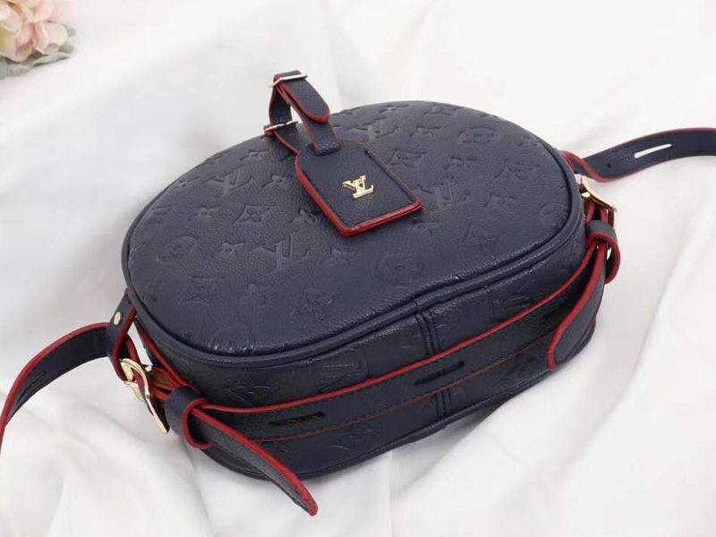 Louis Vuitton Monogram Empreinte Boite Chapeau Souple MM Bag In Navy Blue