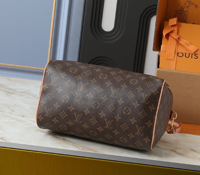 Monogram Canvas Speedy Soft 30 Lucky