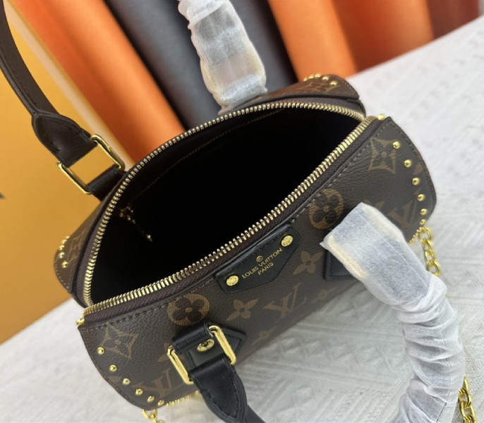 Louis Vuitton Monogram Canvas Cruise 2025 Speedy 20 Trunk Bag In Black