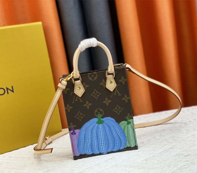 Louis Vuitton X YK Monogram Canvas Petit Sac Plat In Pumpkin